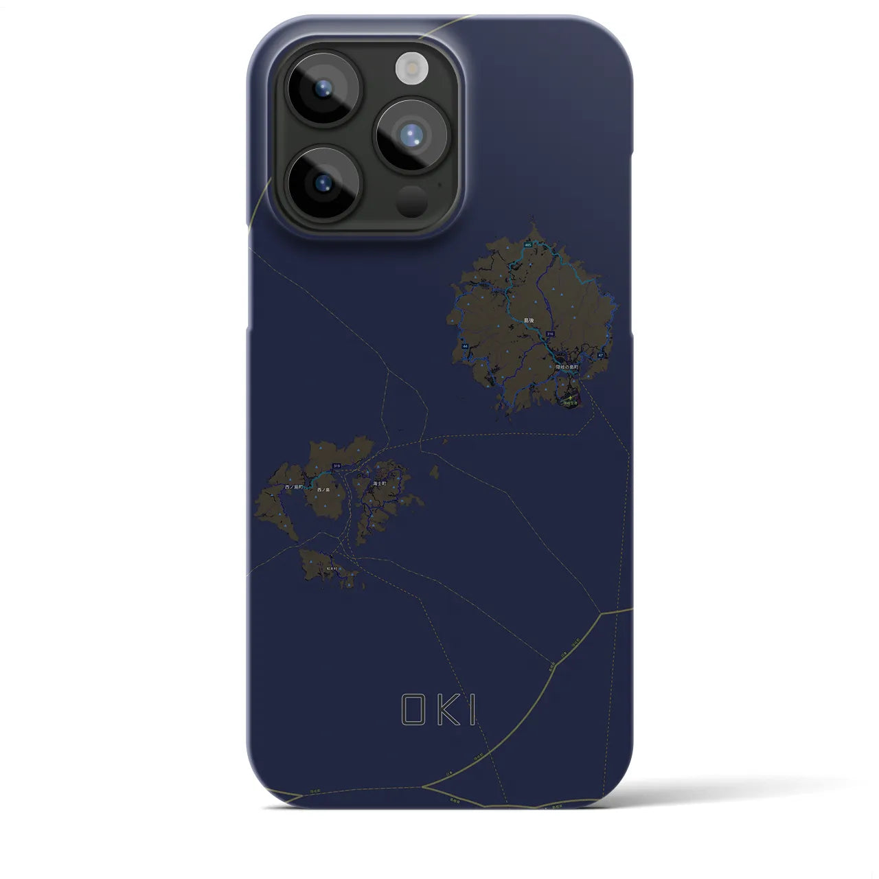 【隠岐(島根県)】地図柄iPhoneケース(バックカバータイプ)