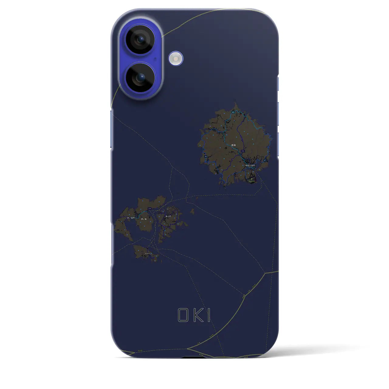 【隠岐(島根県)】地図柄iPhoneケース(バックカバータイプ)
