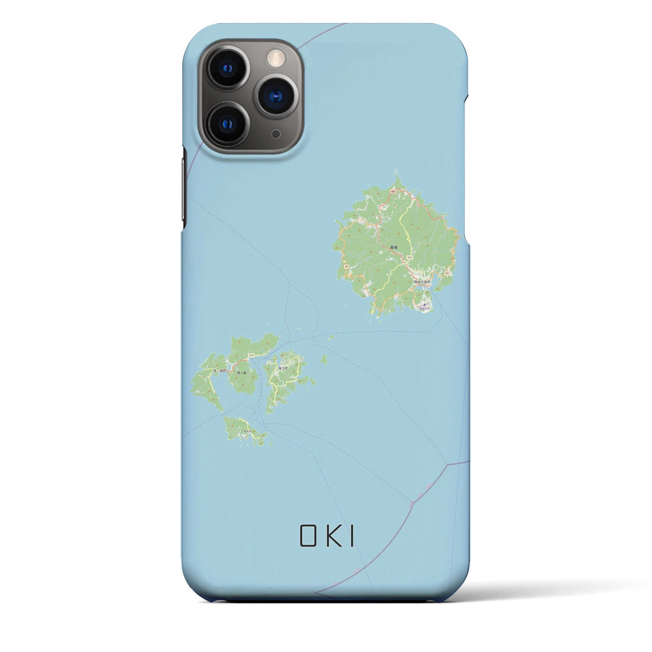 【隠岐(島根県)】地図柄iPhoneケース(バックカバータイプ)