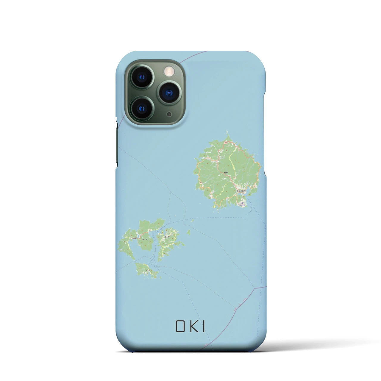 【隠岐(島根県)】地図柄iPhoneケース(バックカバータイプ)
