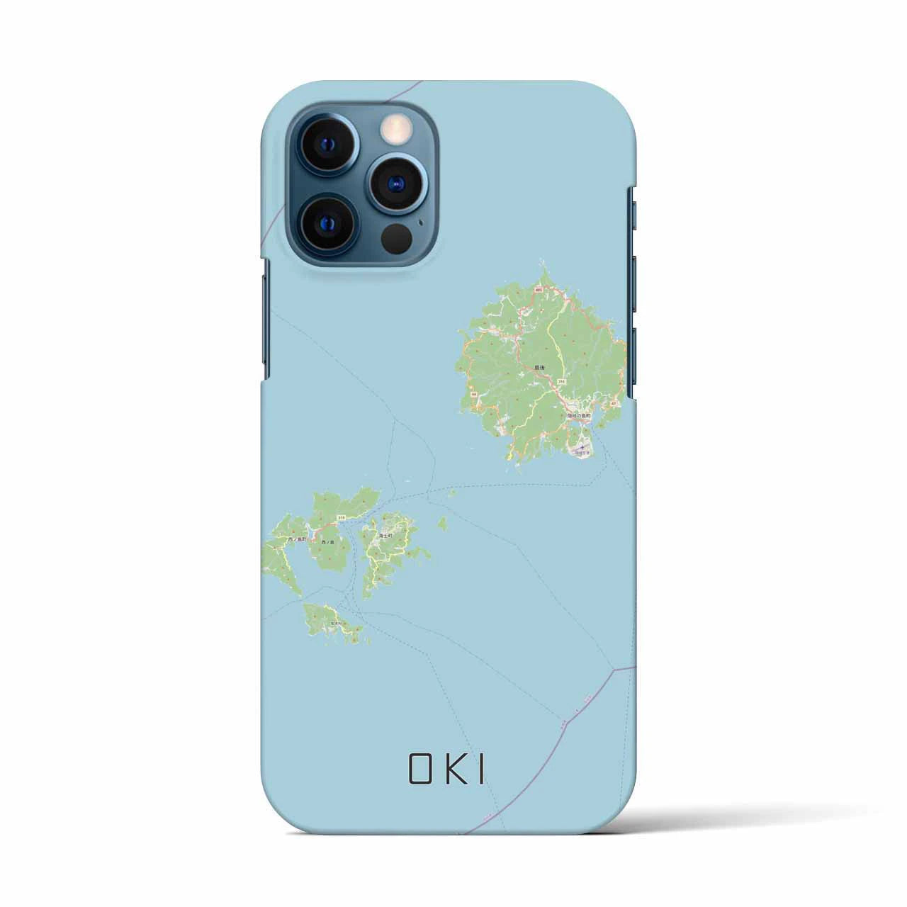 【隠岐(島根県)】地図柄iPhoneケース(バックカバータイプ)