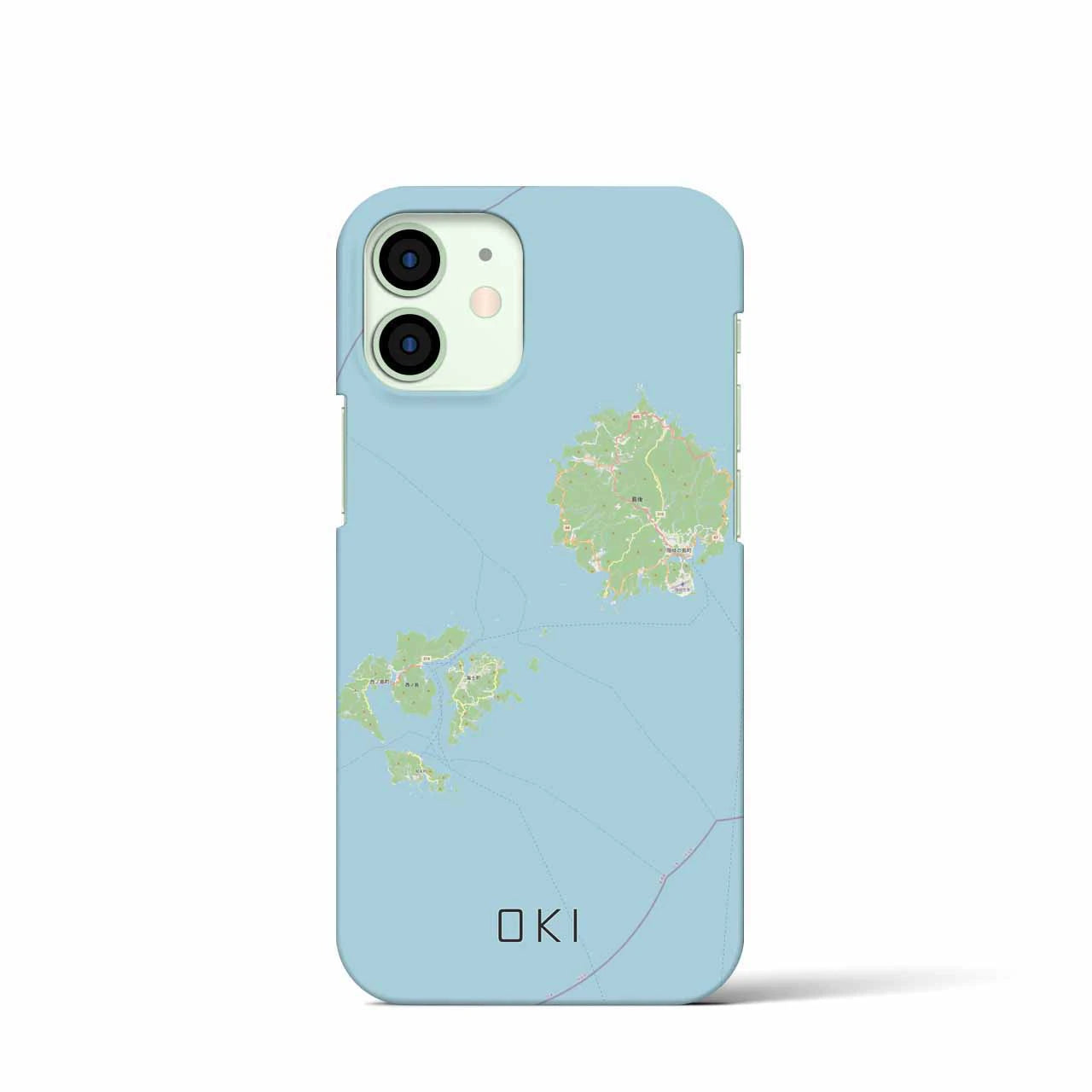 【隠岐(島根県)】地図柄iPhoneケース(バックカバータイプ)