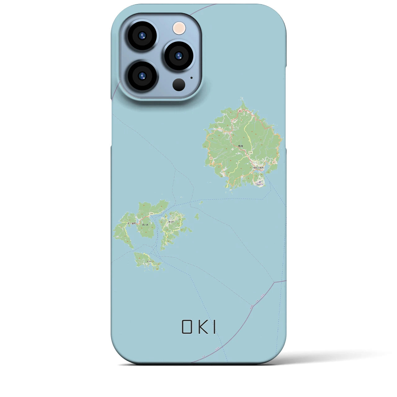 【隠岐(島根県)】地図柄iPhoneケース(バックカバータイプ)