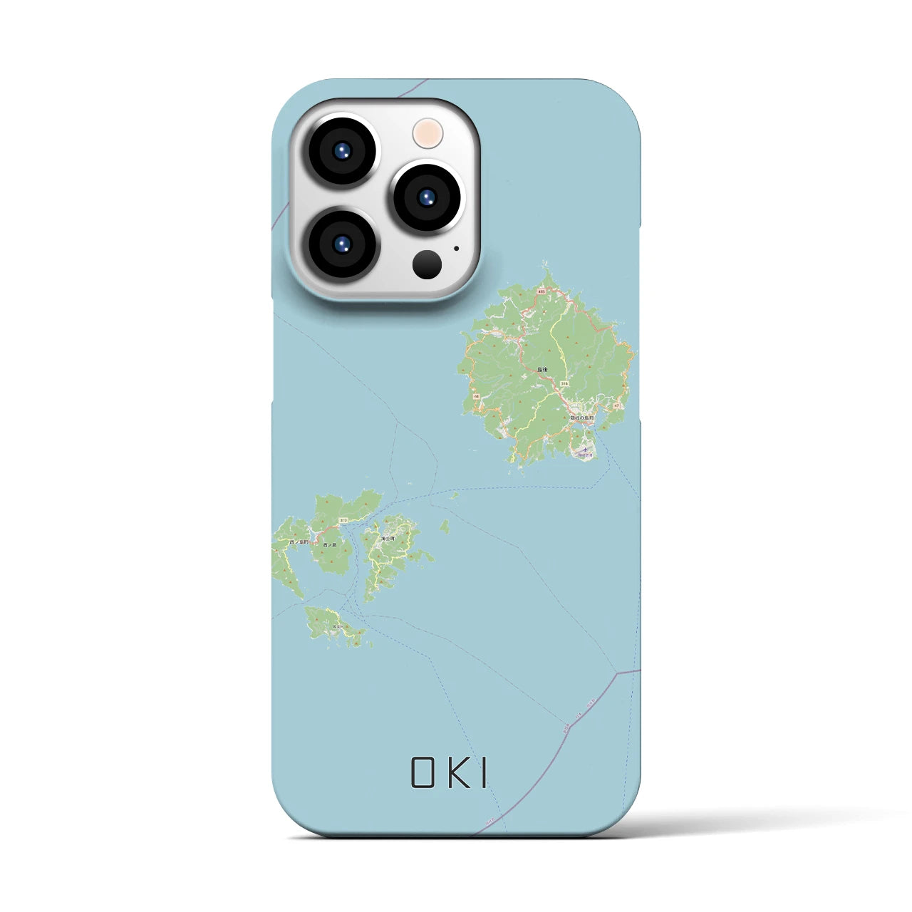 【隠岐(島根県)】地図柄iPhoneケース(バックカバータイプ)