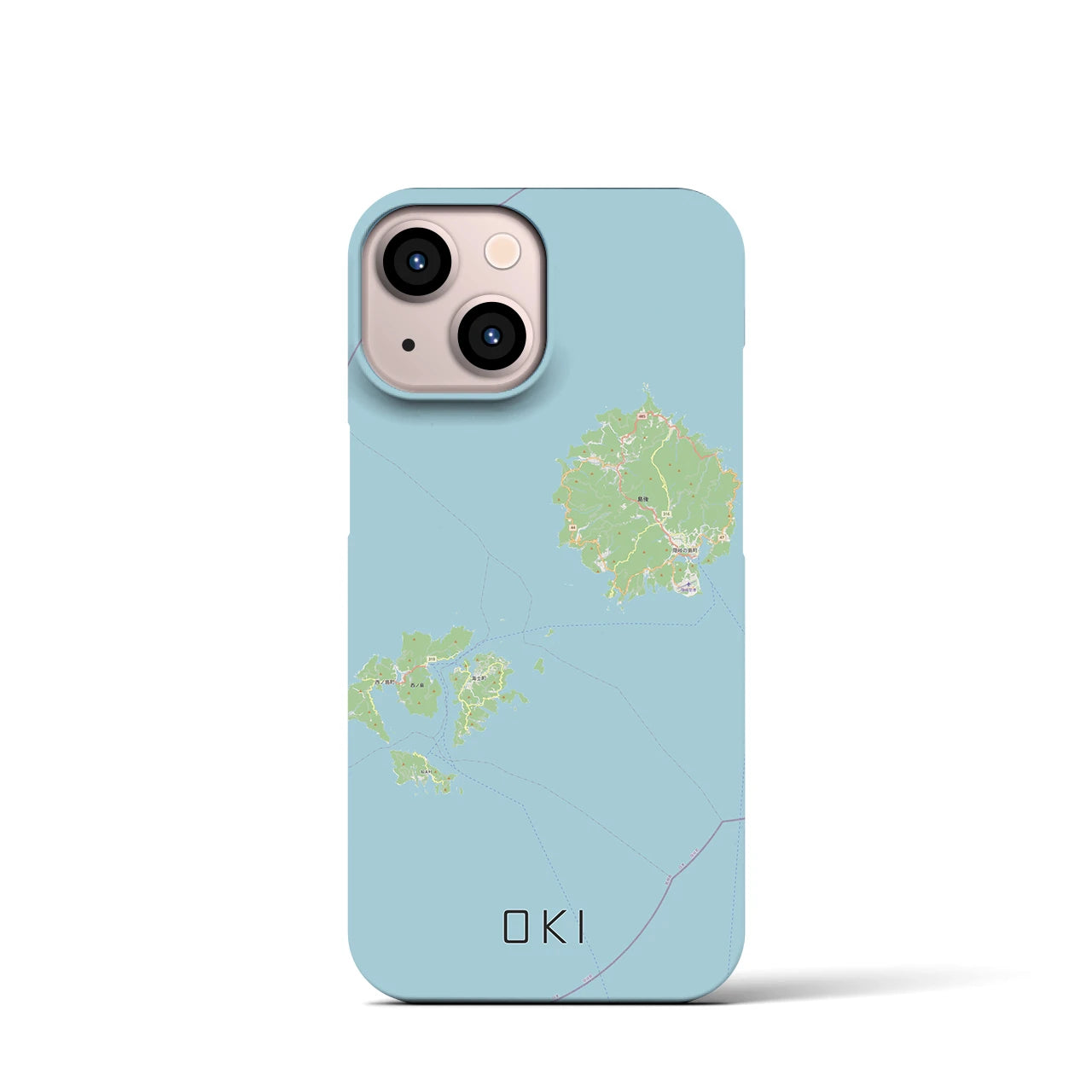 【隠岐(島根県)】地図柄iPhoneケース(バックカバータイプ)