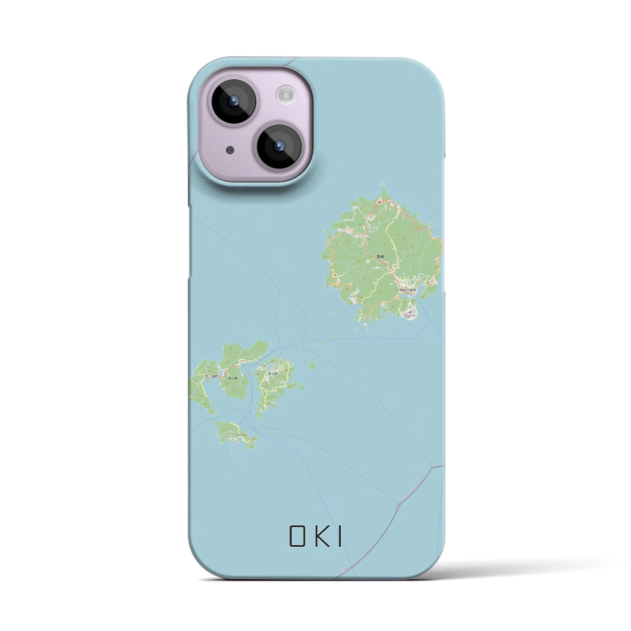 【隠岐(島根県)】地図柄iPhoneケース(バックカバータイプ)