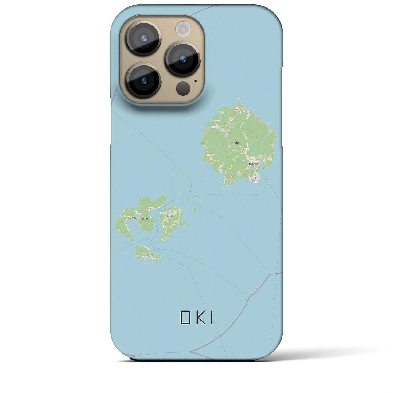 【隠岐(島根県)】地図柄iPhoneケース(バックカバータイプ)