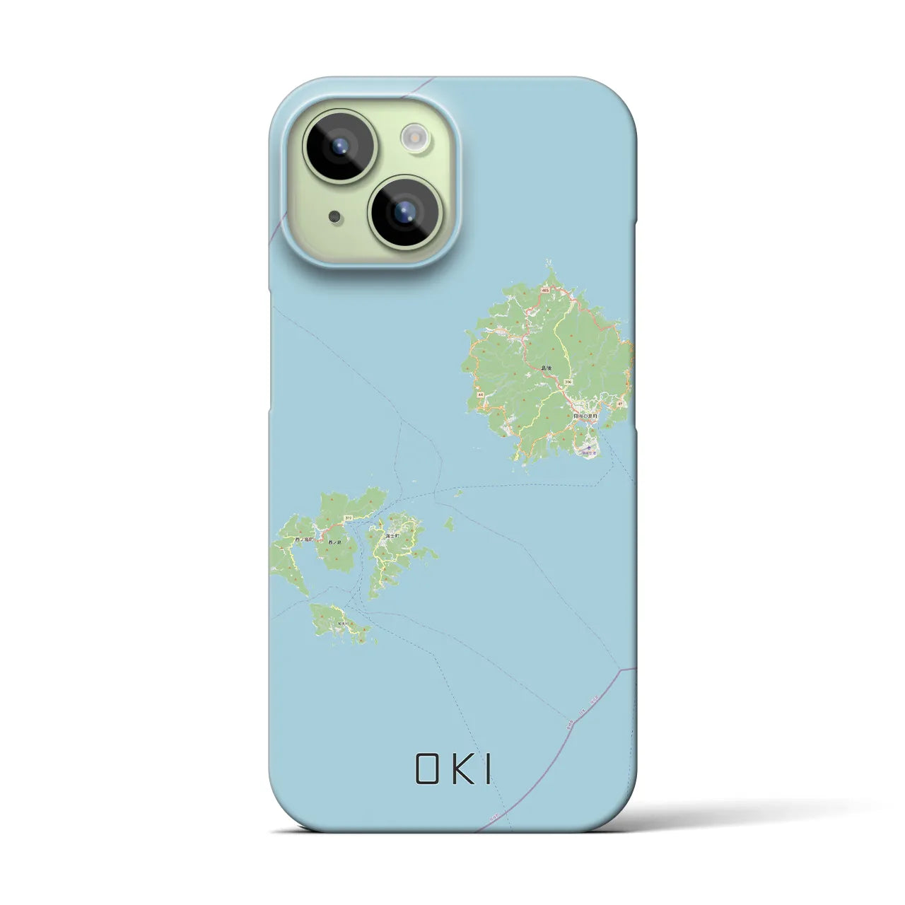 【隠岐(島根県)】地図柄iPhoneケース(バックカバータイプ)