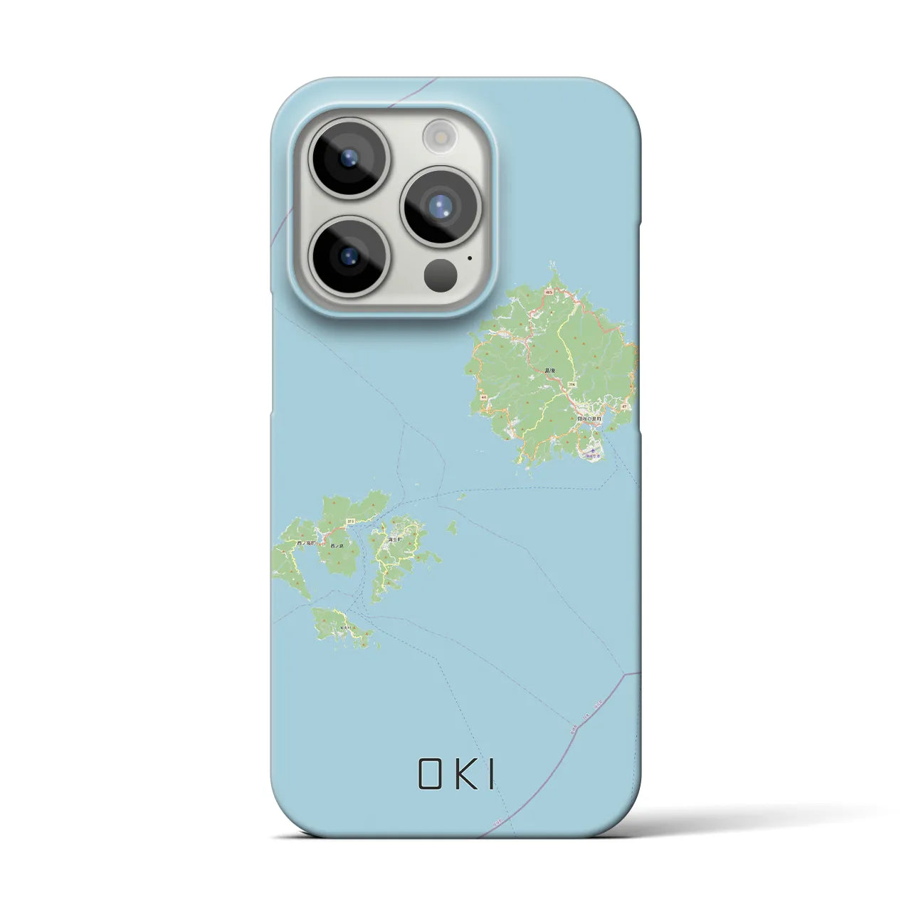【隠岐(島根県)】地図柄iPhoneケース(バックカバータイプ)