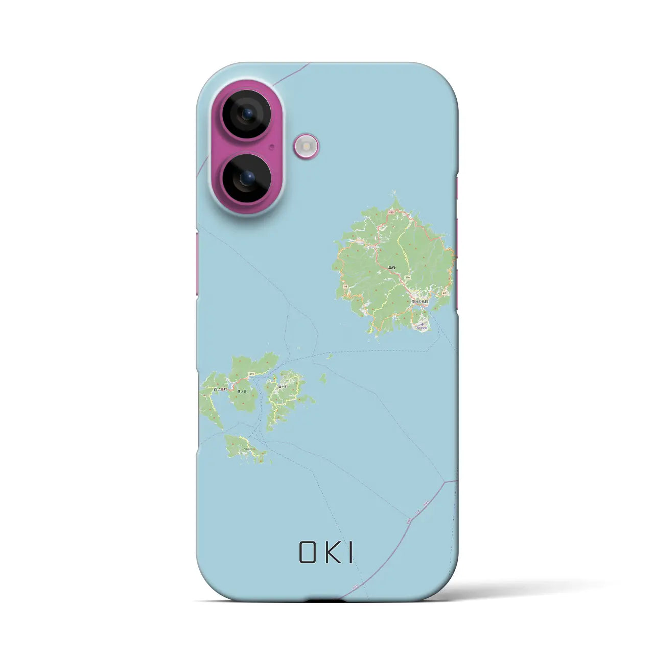【隠岐(島根県)】地図柄iPhoneケース(バックカバータイプ)