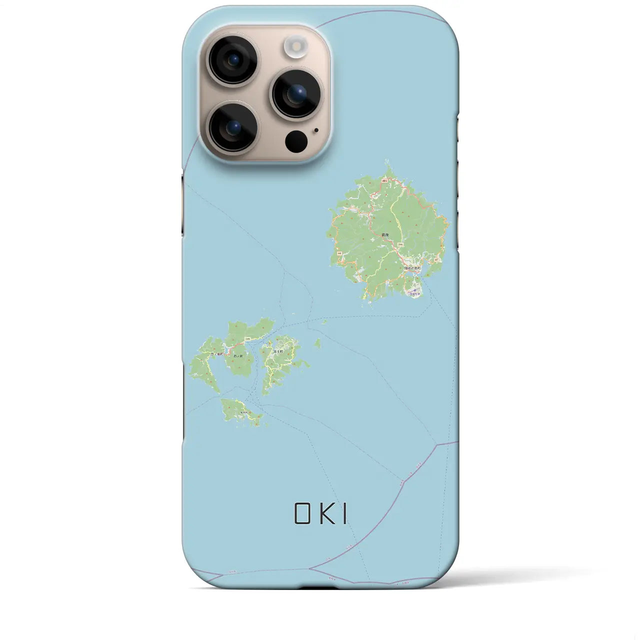 【隠岐(島根県)】地図柄iPhoneケース(バックカバータイプ)