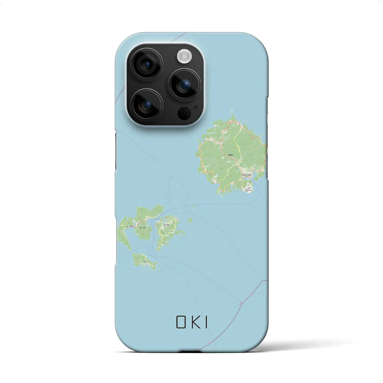【隠岐(島根県)】地図柄iPhoneケース(バックカバータイプ)