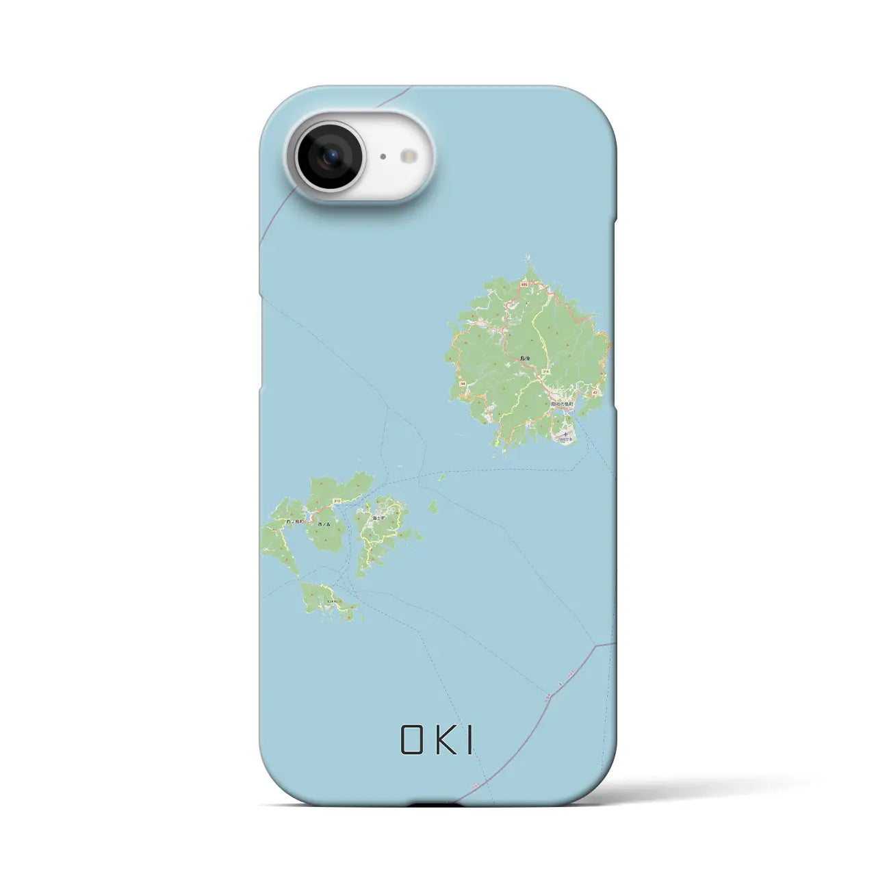【隠岐(島根県)】地図柄iPhoneケース(バックカバータイプ)