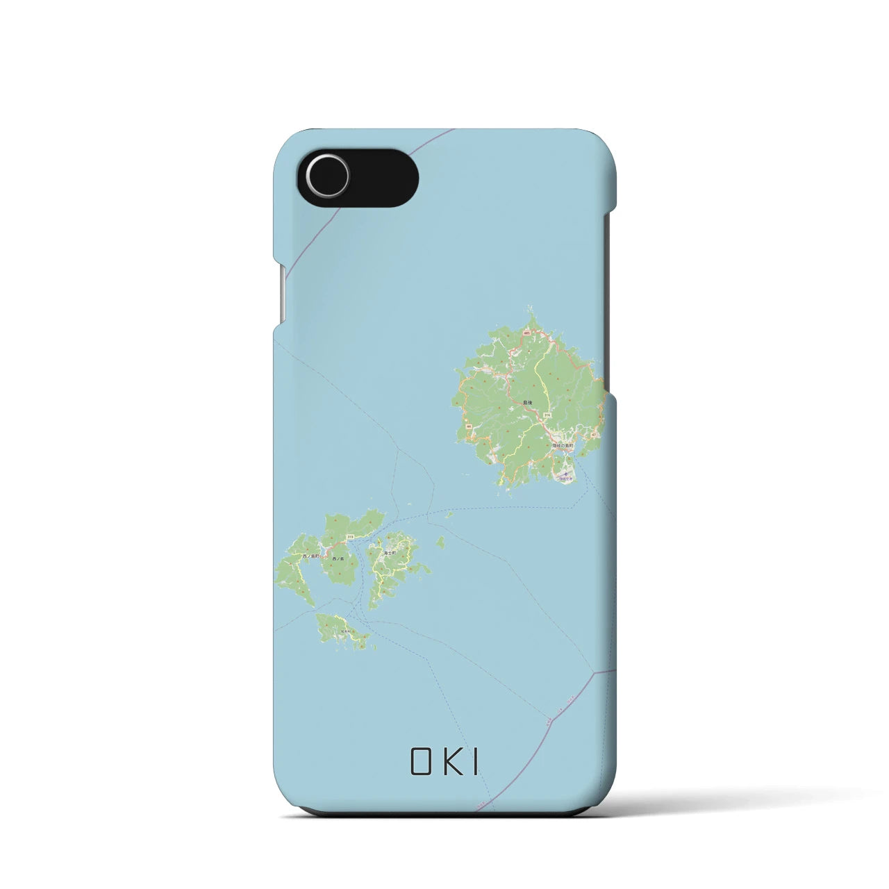 【隠岐(島根県)】地図柄iPhoneケース(バックカバータイプ)