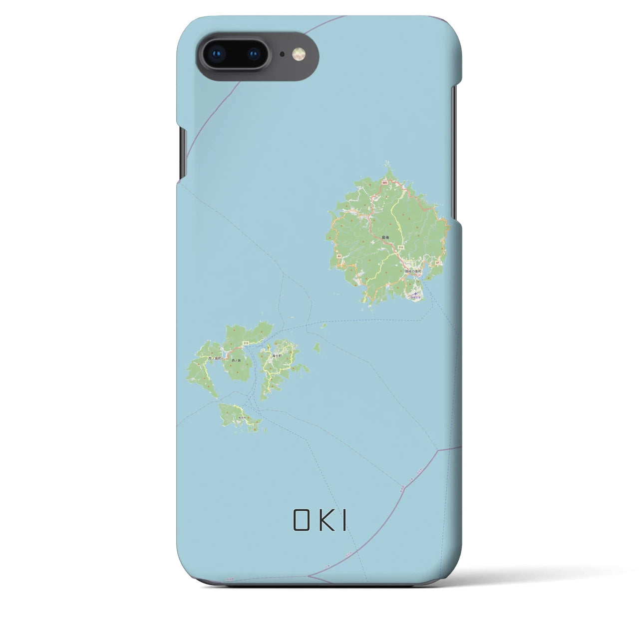 【隠岐(島根県)】地図柄iPhoneケース(バックカバータイプ)
