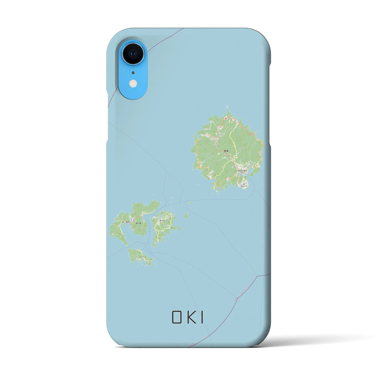 【隠岐(島根県)】地図柄iPhoneケース(バックカバータイプ)