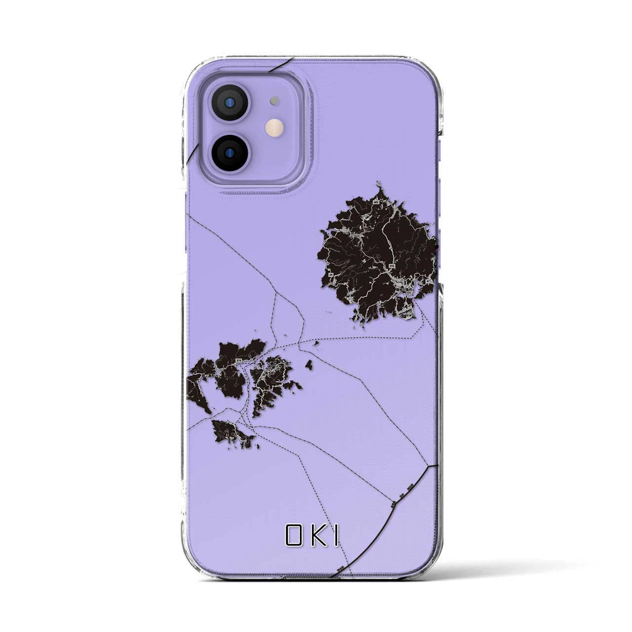 【隠岐(島根県)】地図柄iPhoneケース(クリアタイプ)