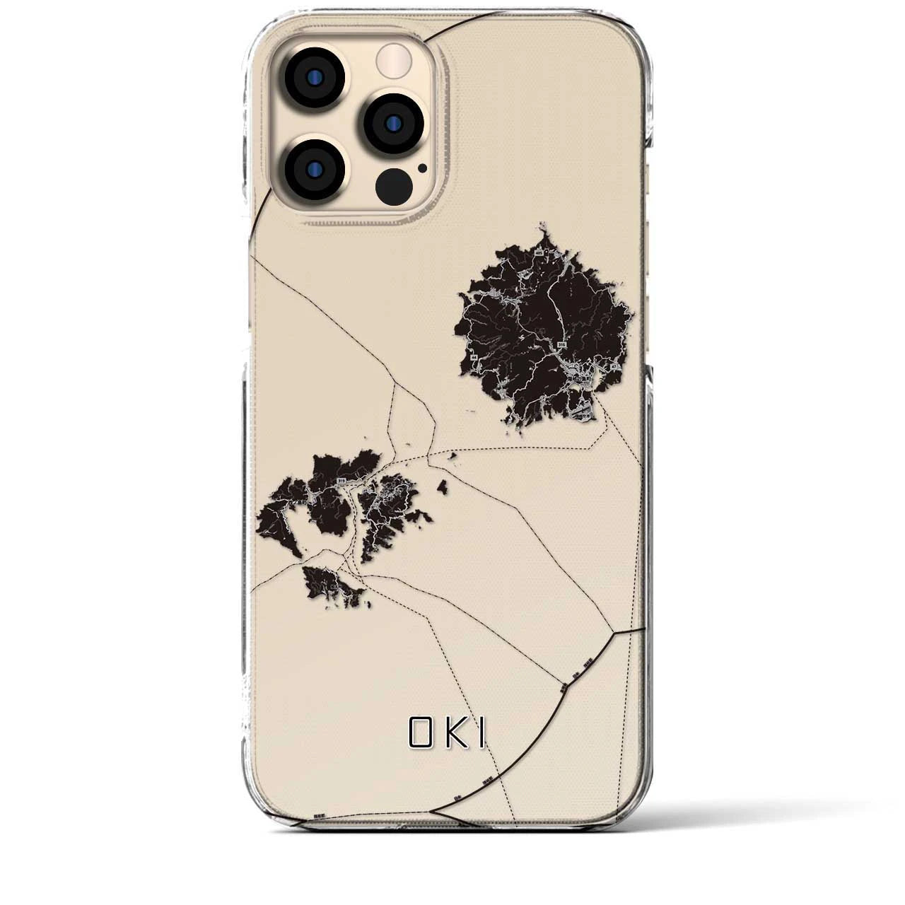 【隠岐(島根県)】地図柄iPhoneケース(クリアタイプ)