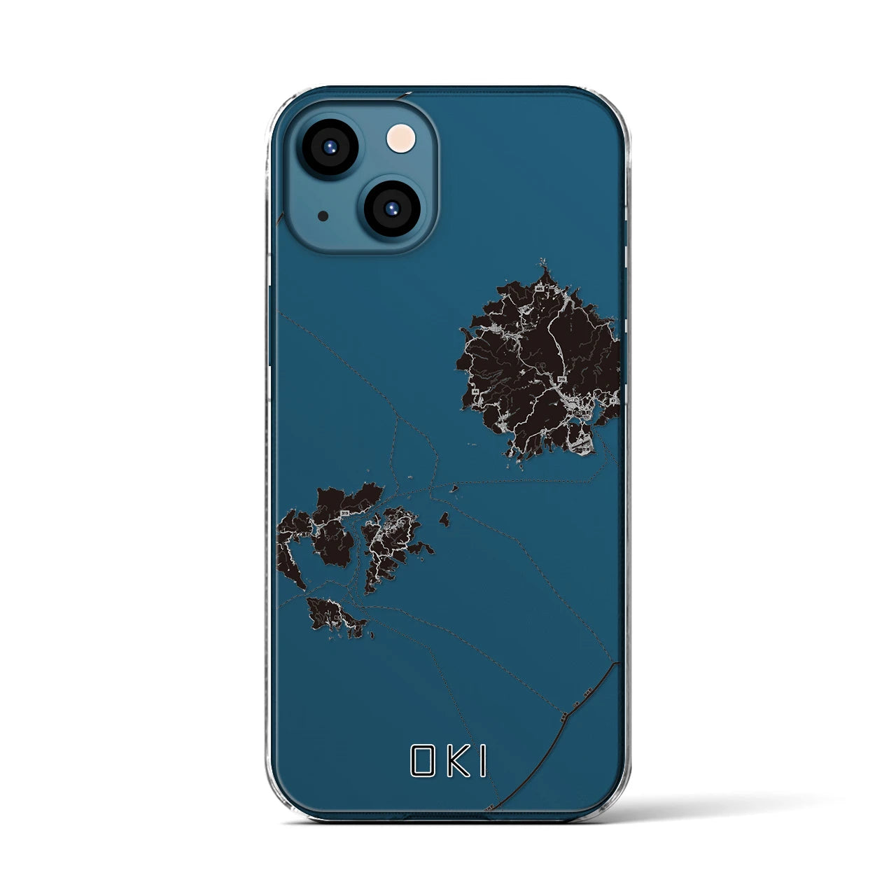 【隠岐(島根県)】地図柄iPhoneケース(クリアタイプ)