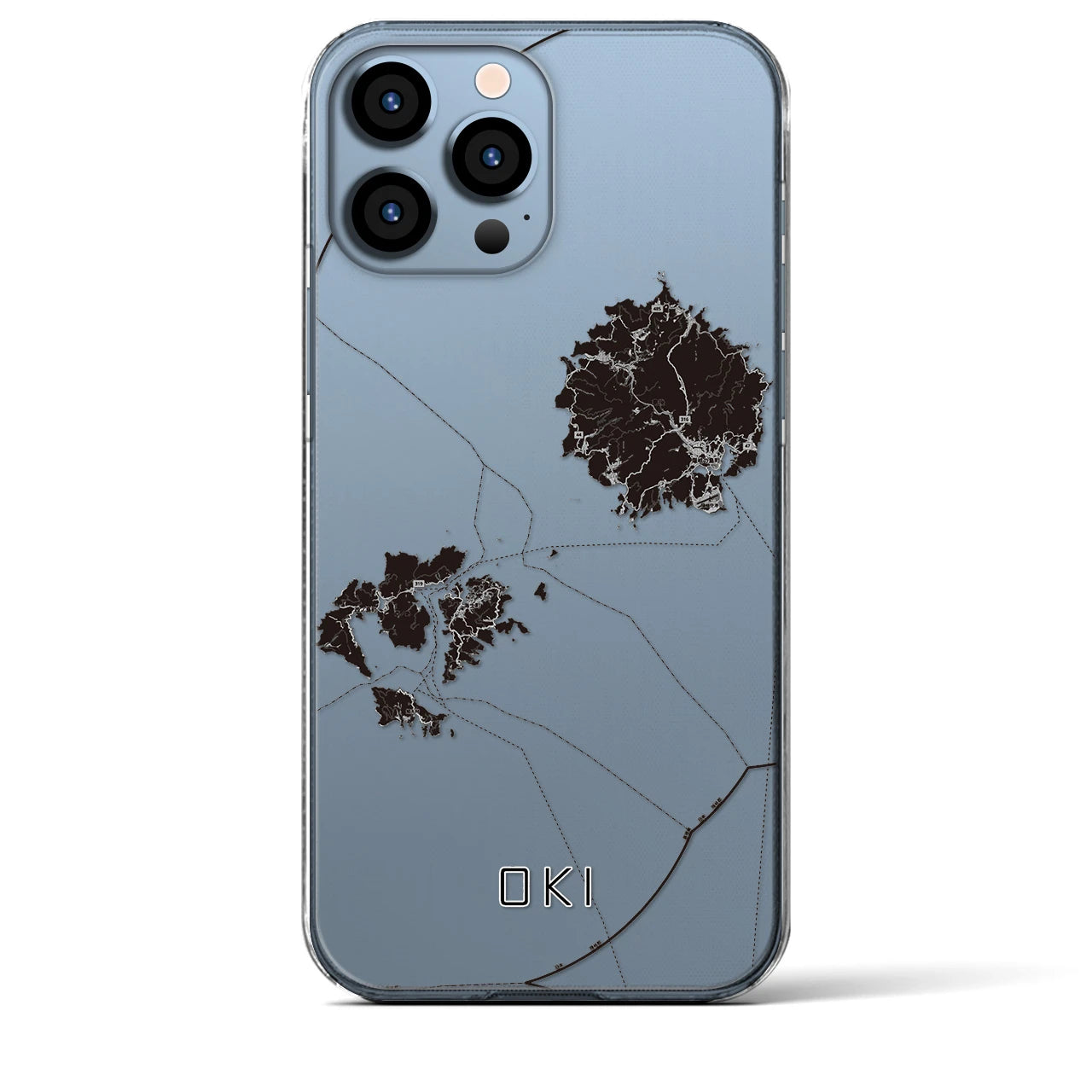 【隠岐(島根県)】地図柄iPhoneケース(クリアタイプ)