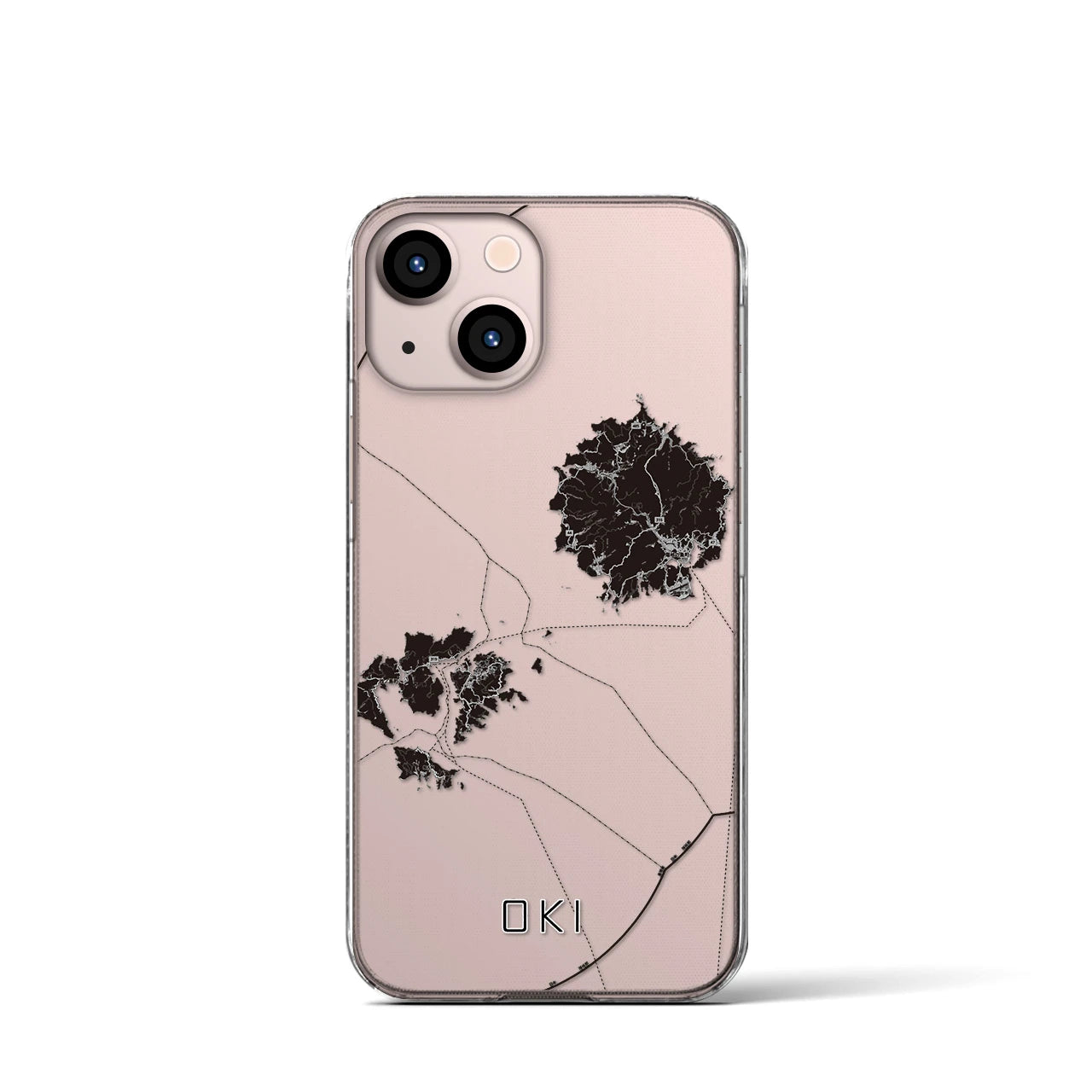 【隠岐(島根県)】地図柄iPhoneケース(クリアタイプ)