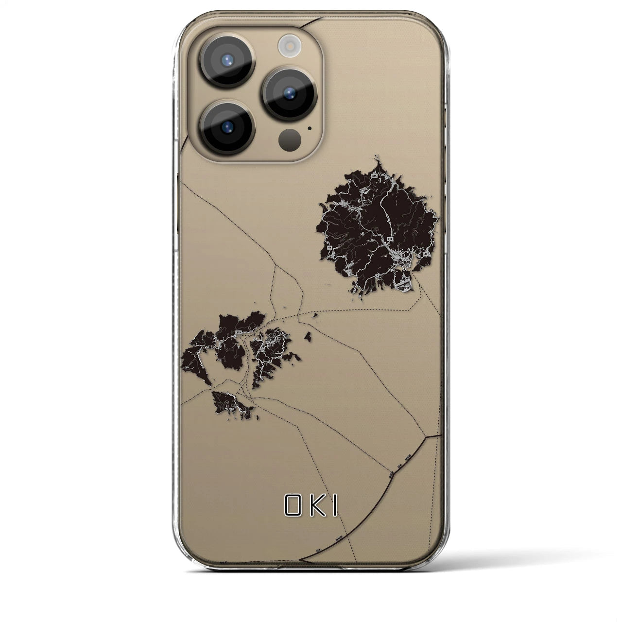 【隠岐(島根県)】地図柄iPhoneケース(クリアタイプ)