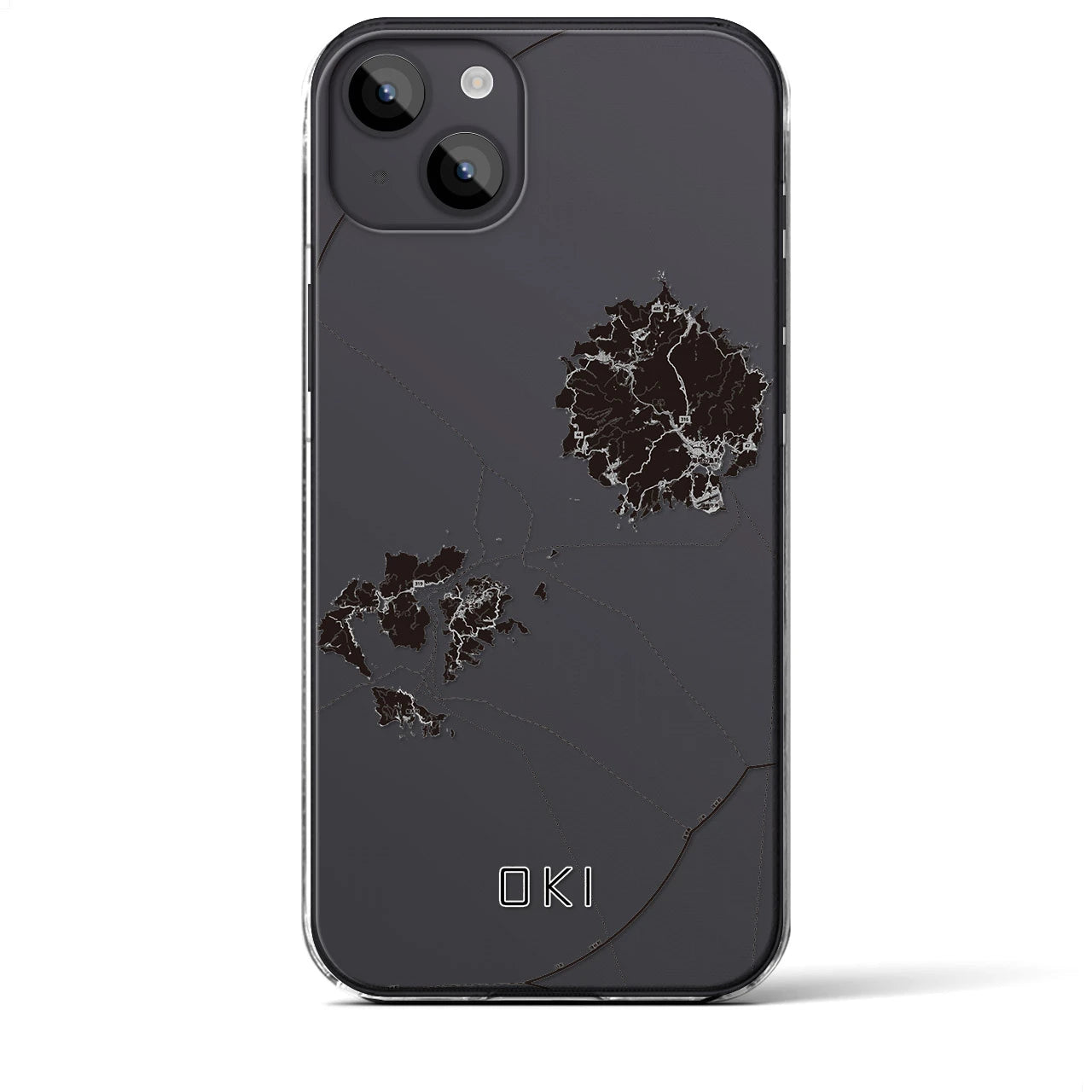 【隠岐(島根県)】地図柄iPhoneケース(クリアタイプ)