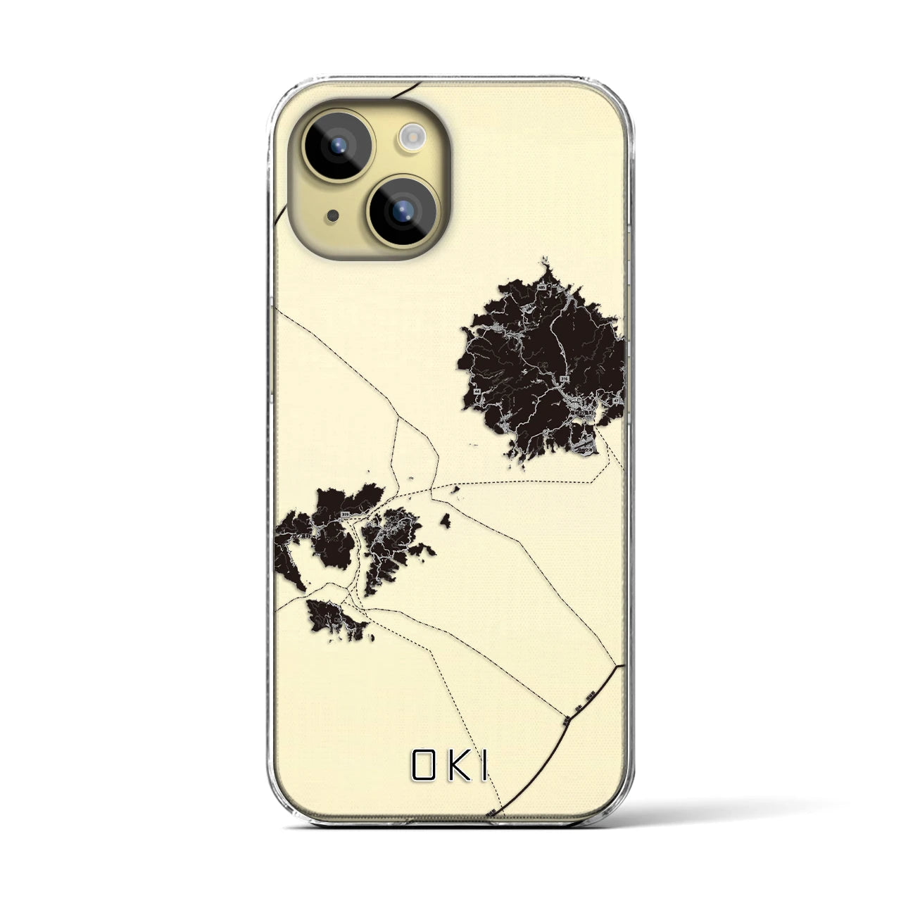 【隠岐(島根県)】地図柄iPhoneケース(クリアタイプ)