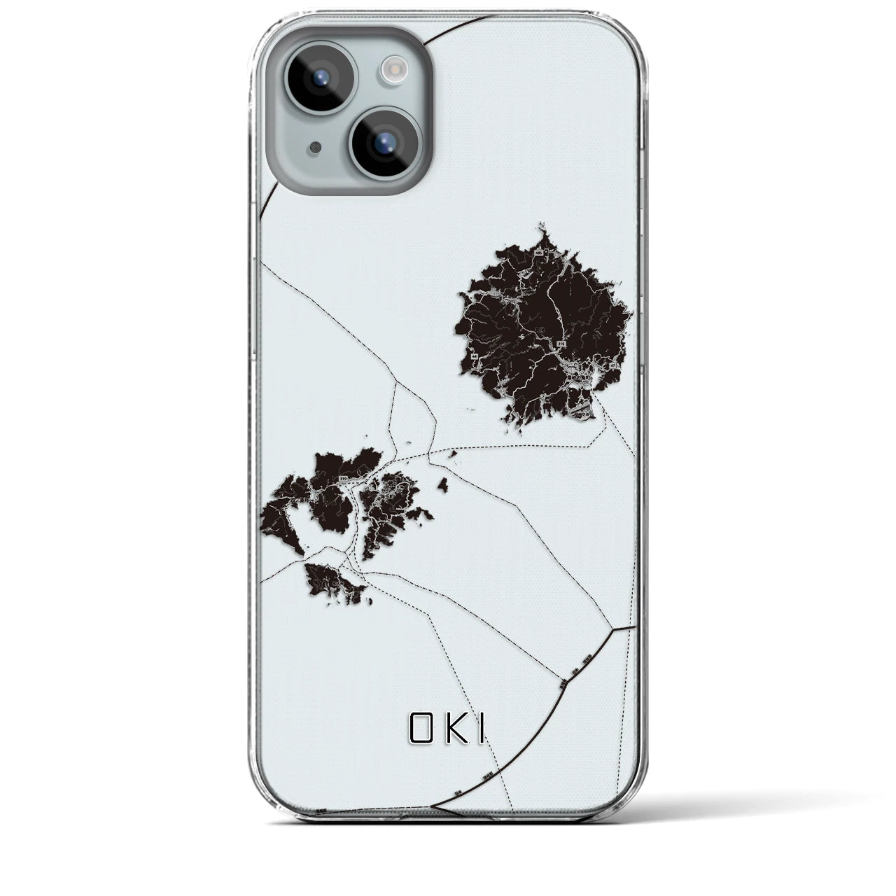 【隠岐(島根県)】地図柄iPhoneケース(クリアタイプ)