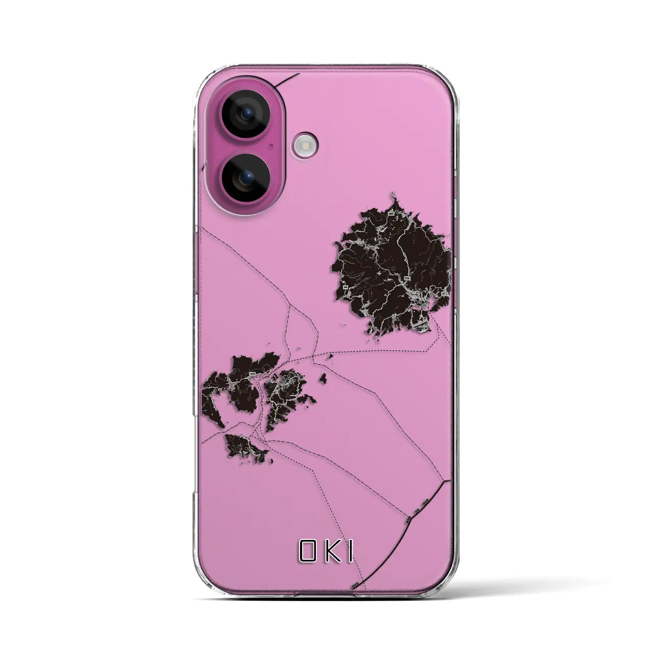 【隠岐(島根県)】地図柄iPhoneケース(クリアタイプ)