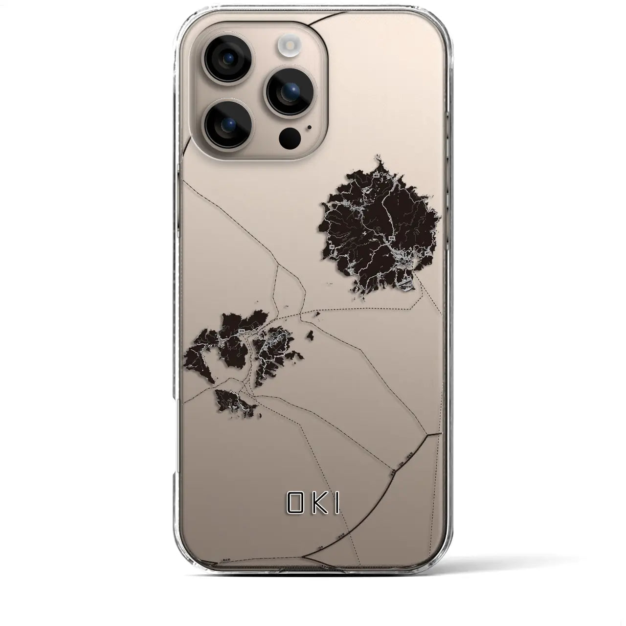 【隠岐(島根県)】地図柄iPhoneケース(クリアタイプ)