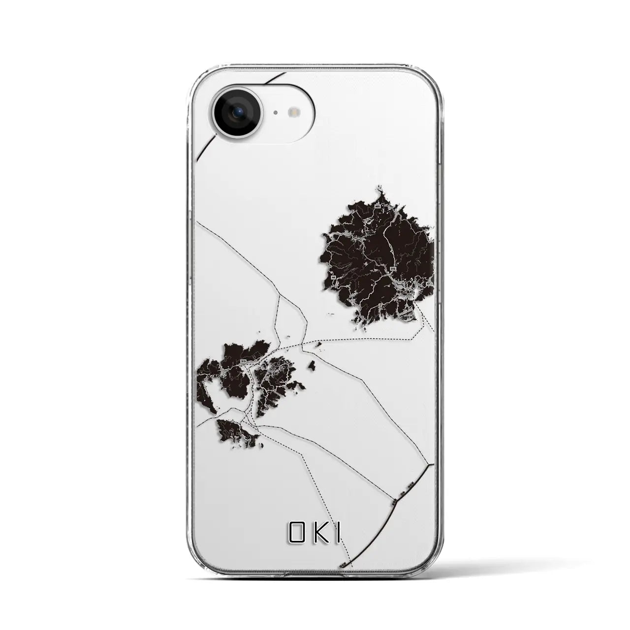 【隠岐(島根県)】地図柄iPhoneケース(クリアタイプ)