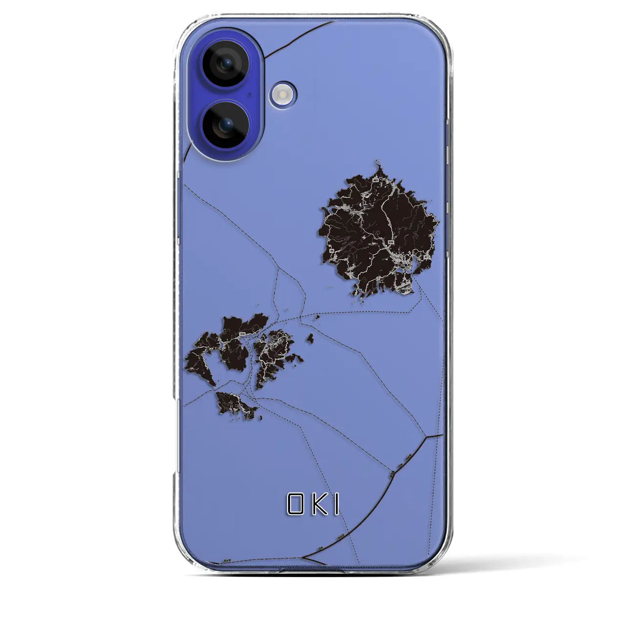 【隠岐(島根県)】地図柄iPhoneケース(クリアタイプ)