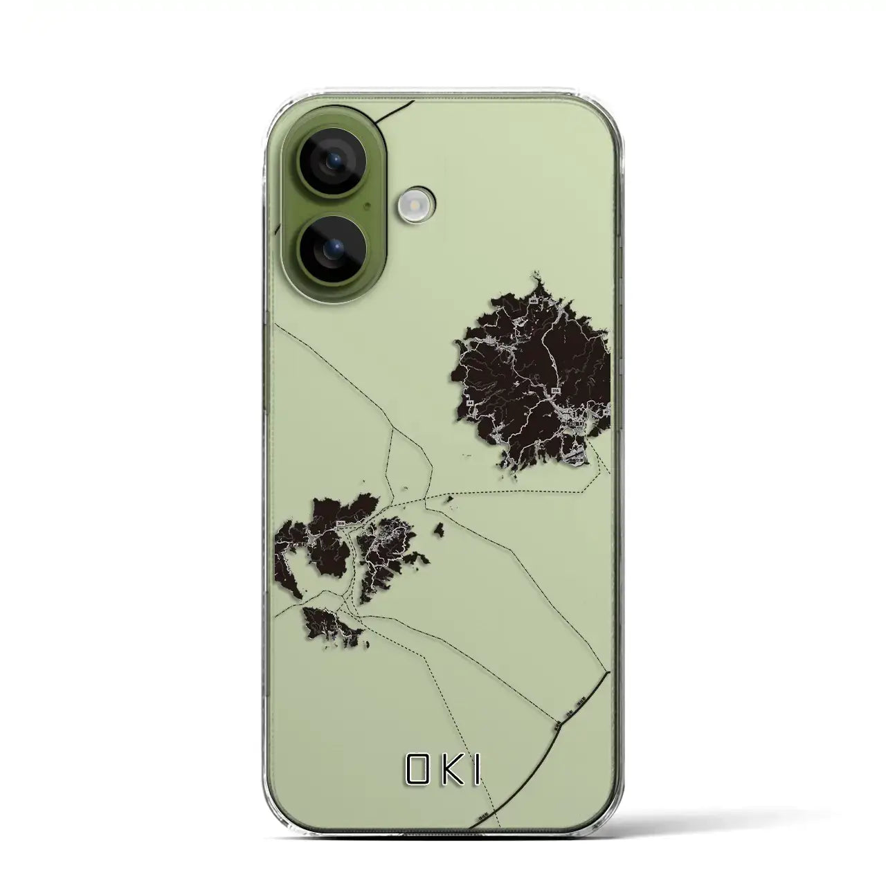 【隠岐(島根県)】地図柄iPhoneケース(クリアタイプ)モノトーン・iPhone 17 Pro Max 用