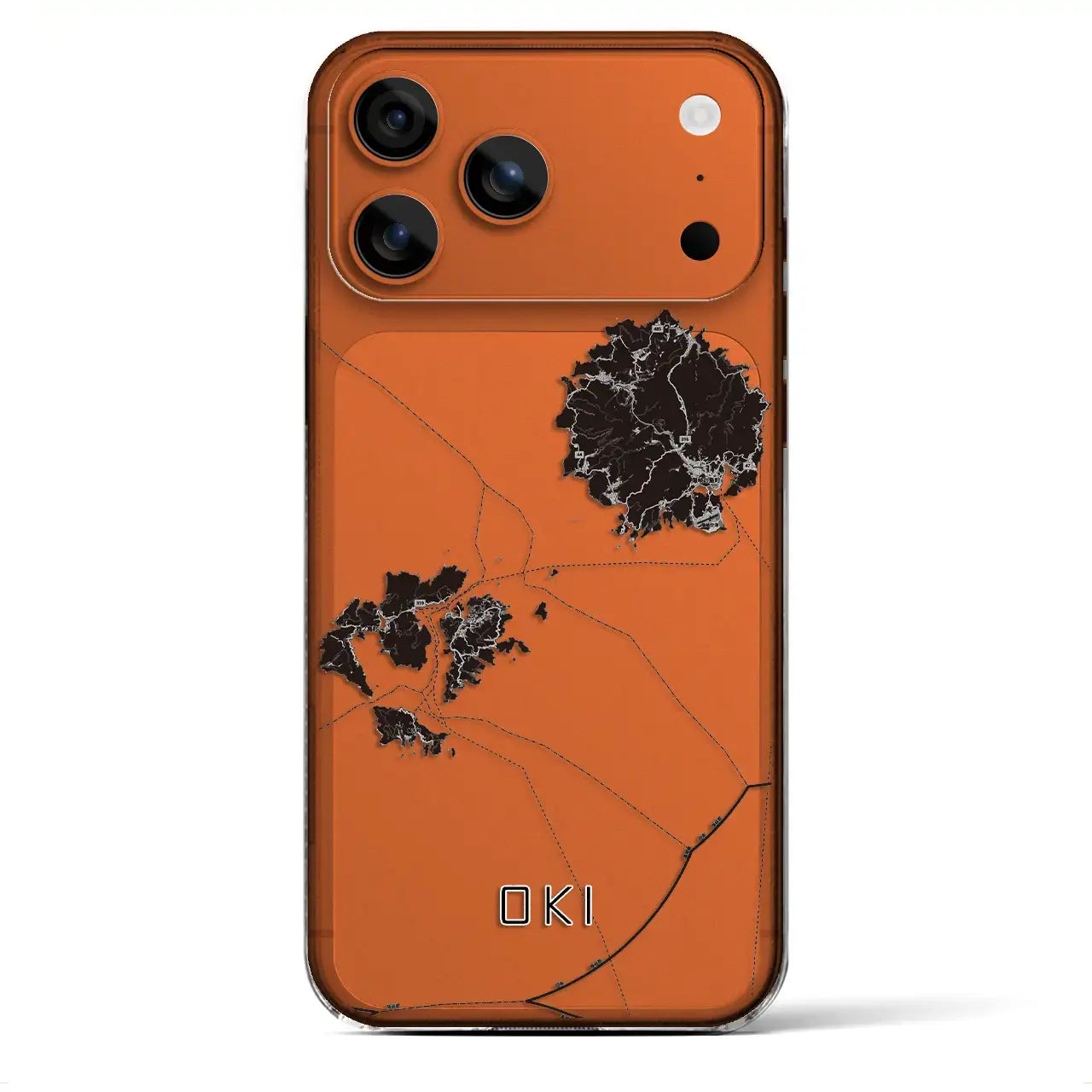 【隠岐(島根県)】地図柄iPhoneケース(クリアタイプ)