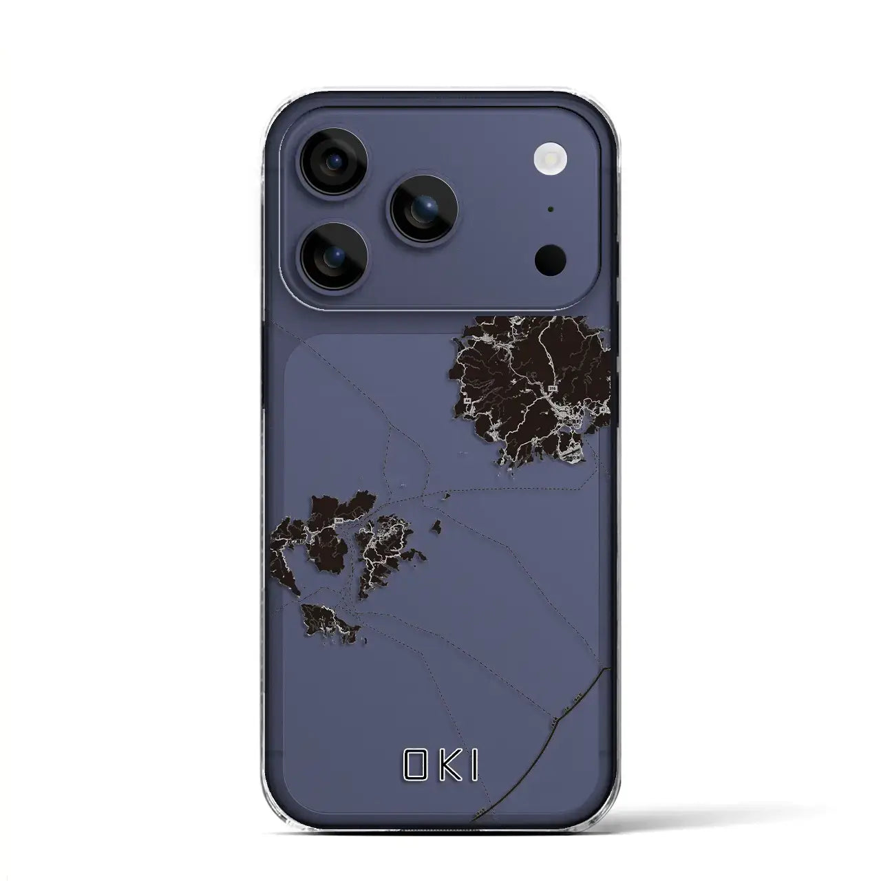 【隠岐(島根県)】地図柄iPhoneケース(クリアタイプ)