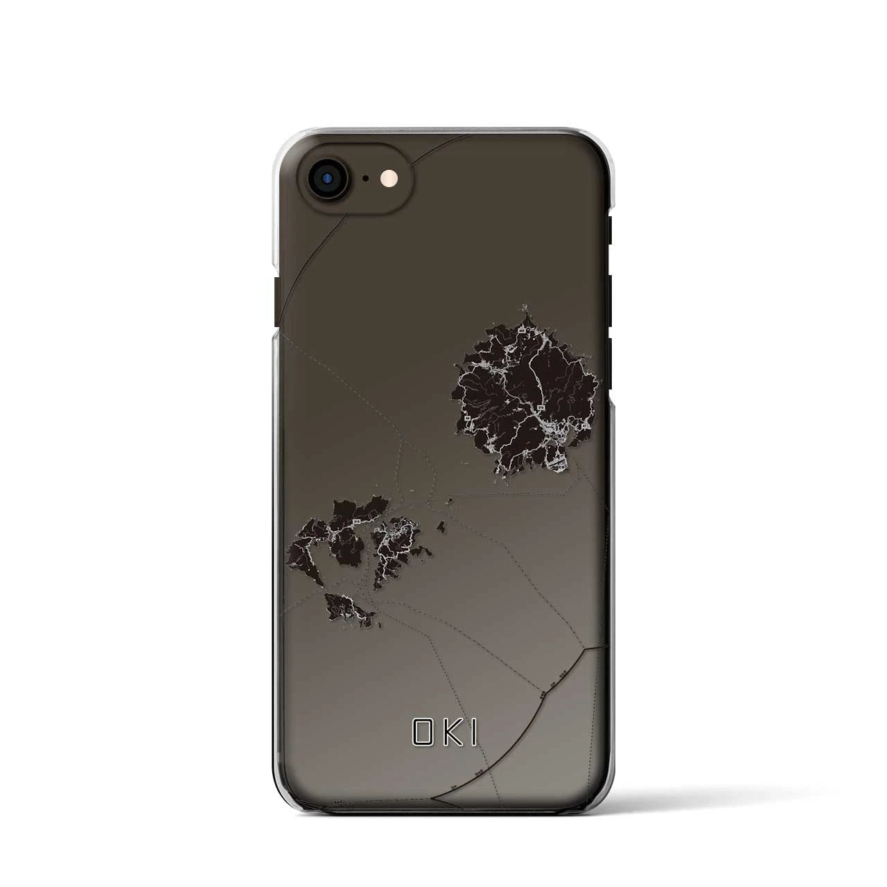 【隠岐(島根県)】地図柄iPhoneケース(クリアタイプ)