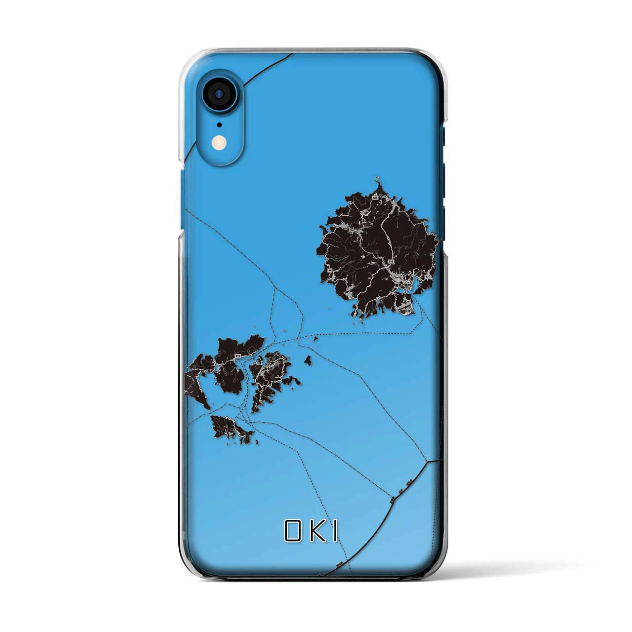 【隠岐(島根県)】地図柄iPhoneケース(クリアタイプ)