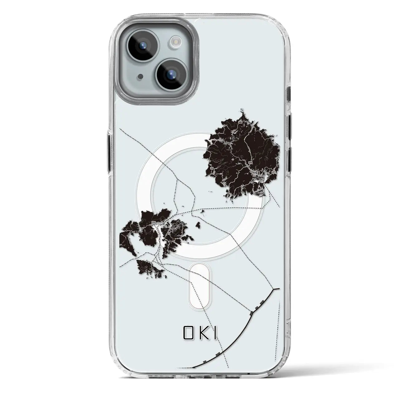 【隠岐(島根県)】地図柄iPhoneケース(MagSafeタイプ)