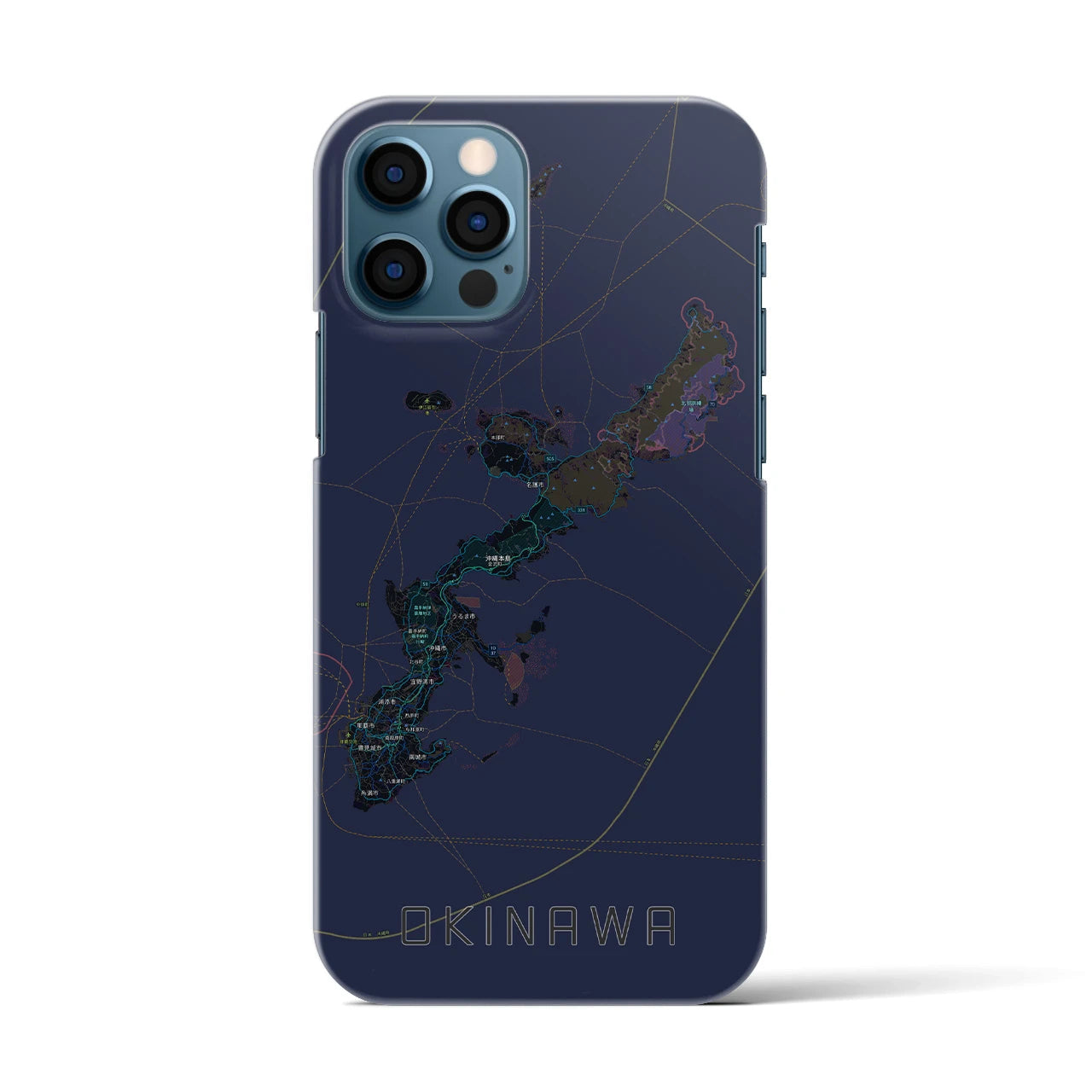 【沖縄2(沖縄県)】地図柄iPhoneケース(バックカバータイプ)