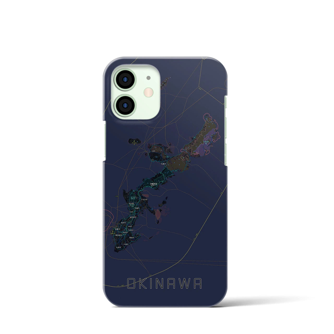 【沖縄2(沖縄県)】地図柄iPhoneケース(バックカバータイプ)