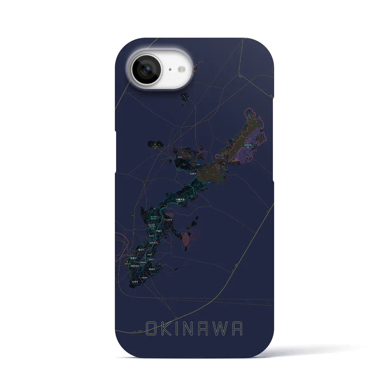 【沖縄2(沖縄県)】地図柄iPhoneケース(バックカバータイプ)