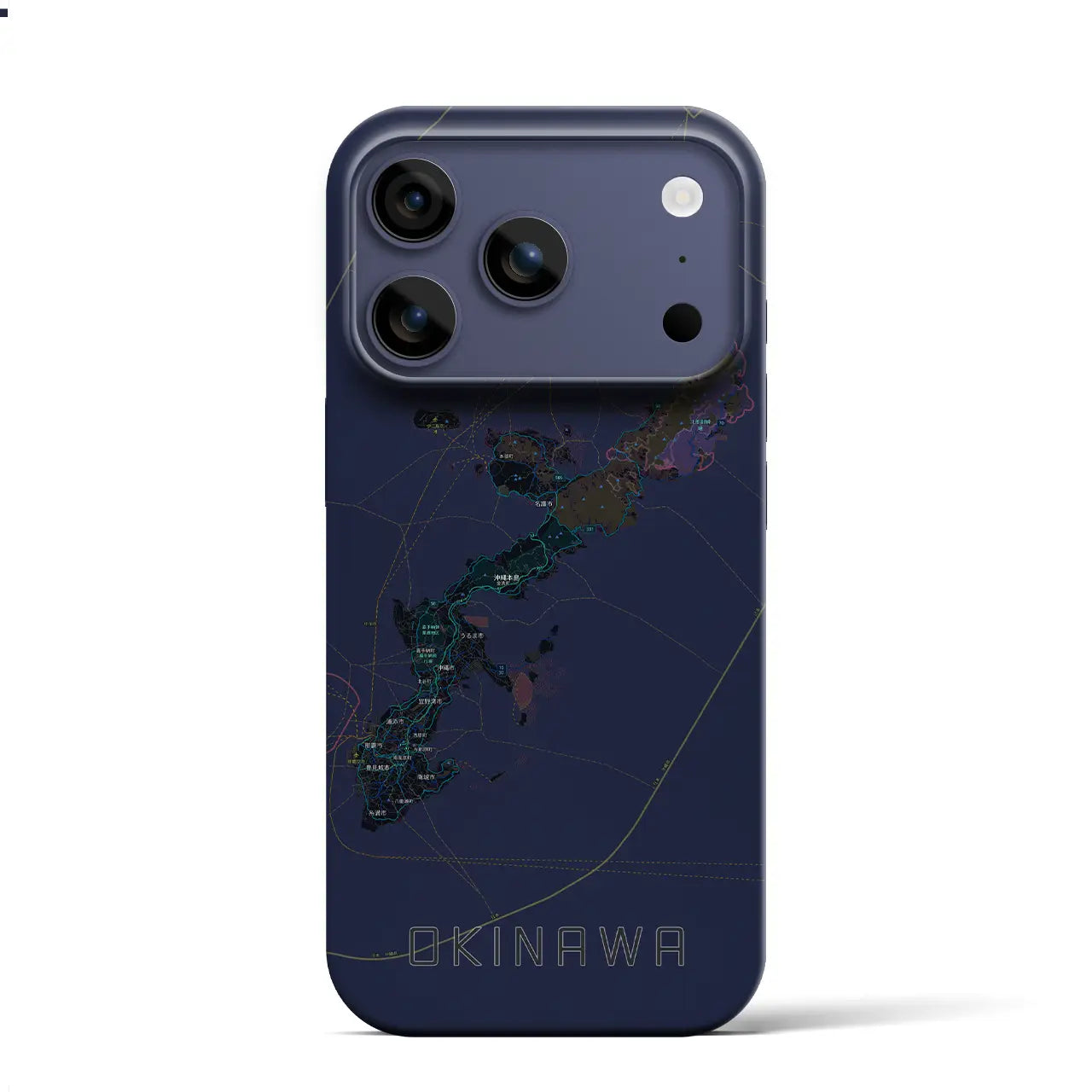 【沖縄2(沖縄県)】地図柄iPhoneケース(バックカバータイプ)