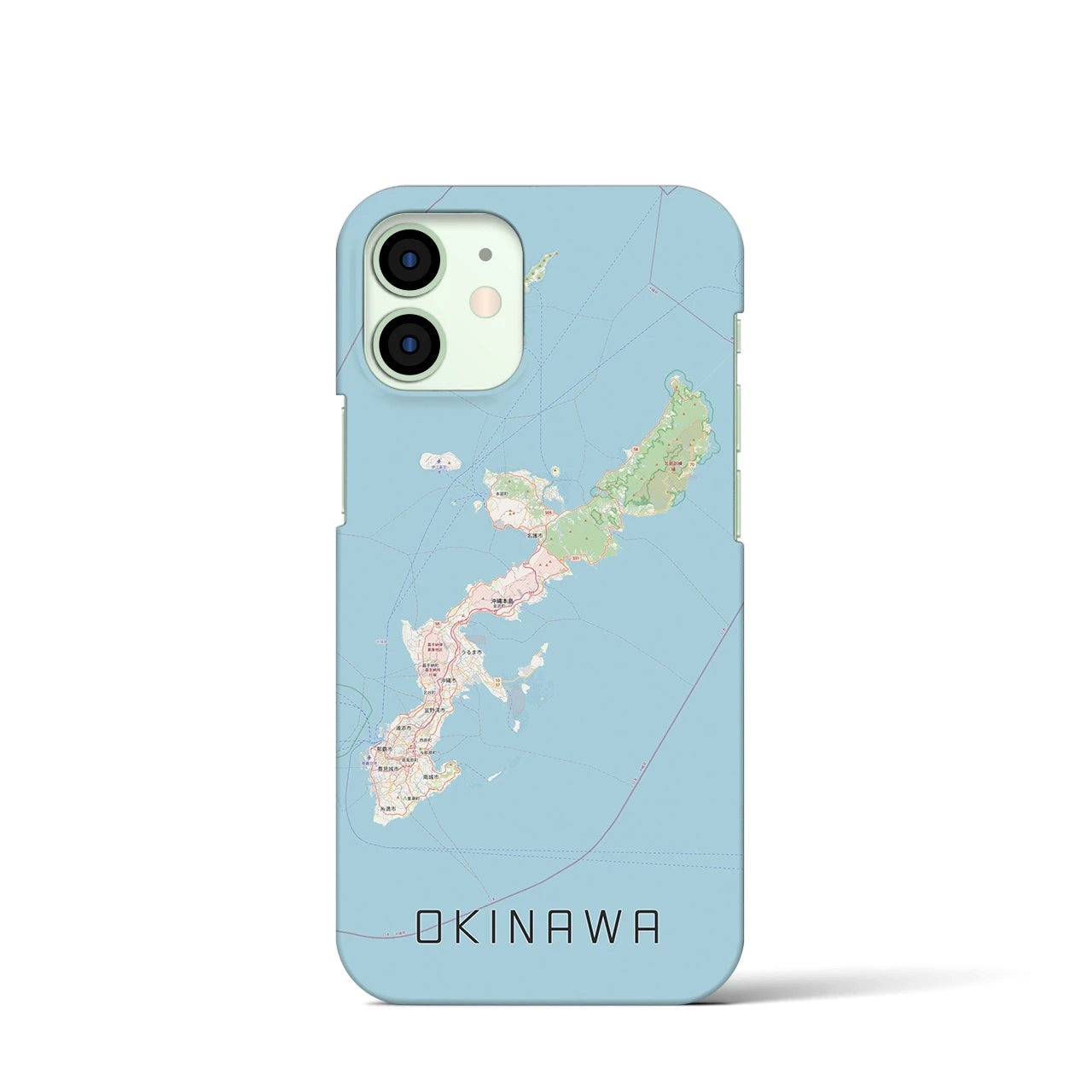 【沖縄2(沖縄県)】地図柄iPhoneケース(バックカバータイプ)