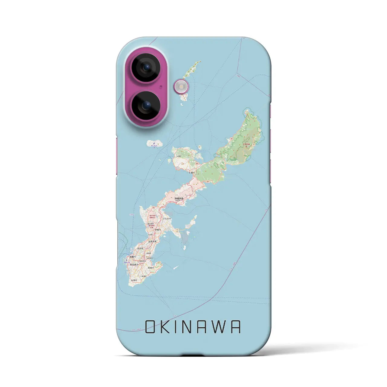 【沖縄2(沖縄県)】地図柄iPhoneケース(バックカバータイプ)