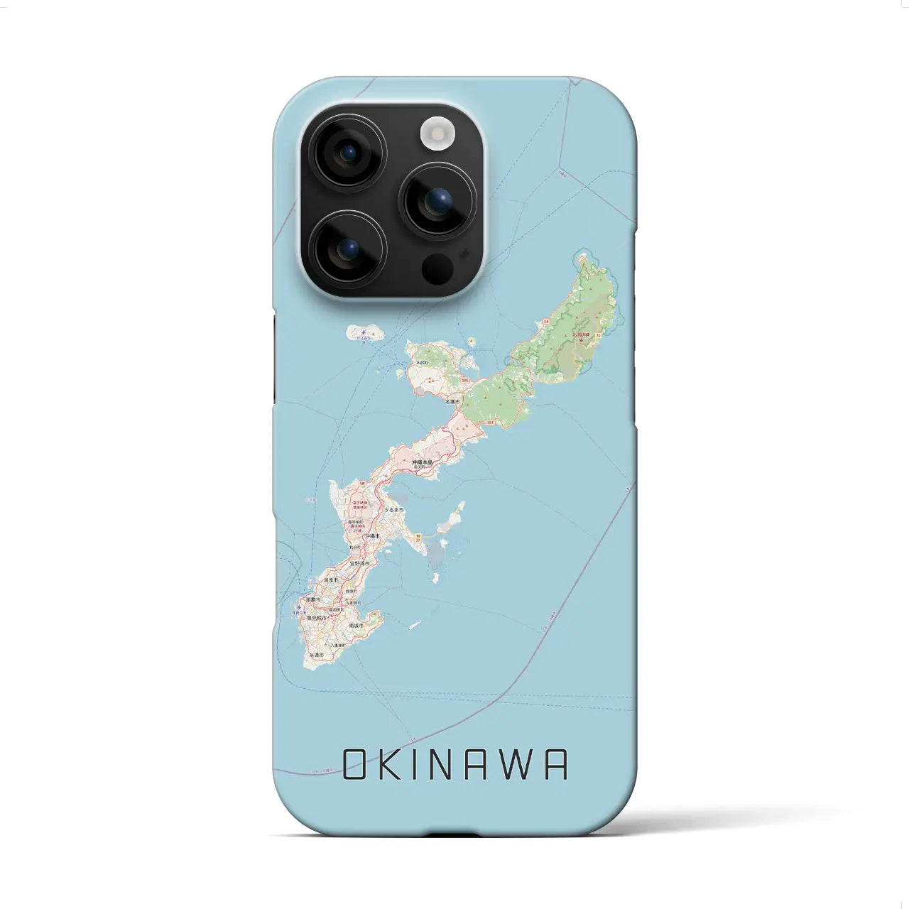 【沖縄2(沖縄県)】地図柄iPhoneケース(バックカバータイプ)