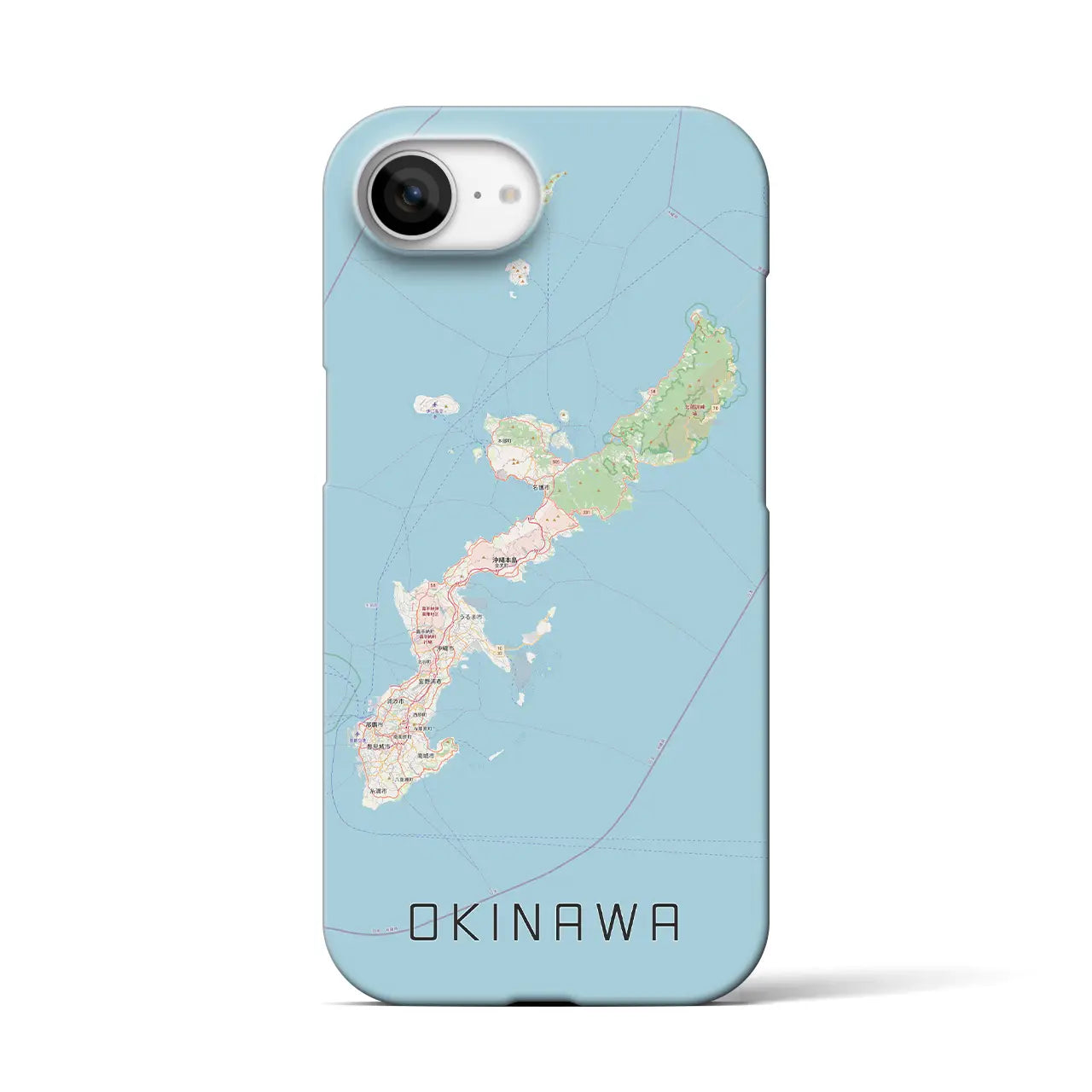 【沖縄2(沖縄県)】地図柄iPhoneケース(バックカバータイプ)