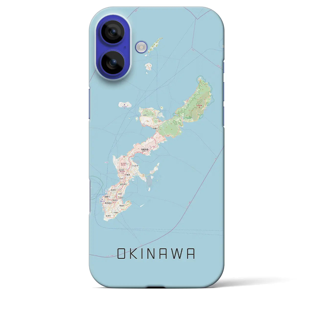 【沖縄2(沖縄県)】地図柄iPhoneケース(バックカバータイプ)ナチュラル・iPhone 16 Pro Max 用