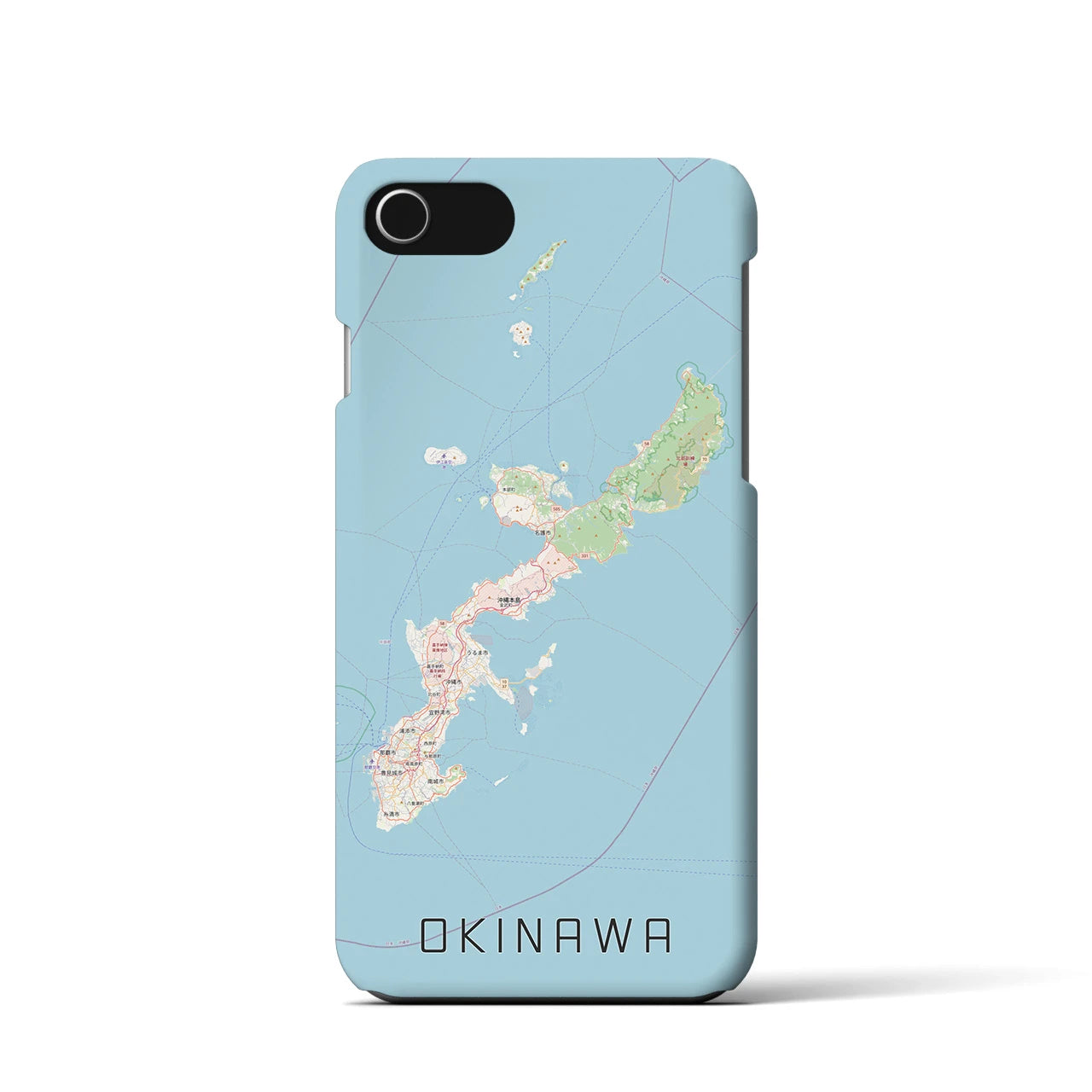 【沖縄2(沖縄県)】地図柄iPhoneケース(バックカバータイプ)