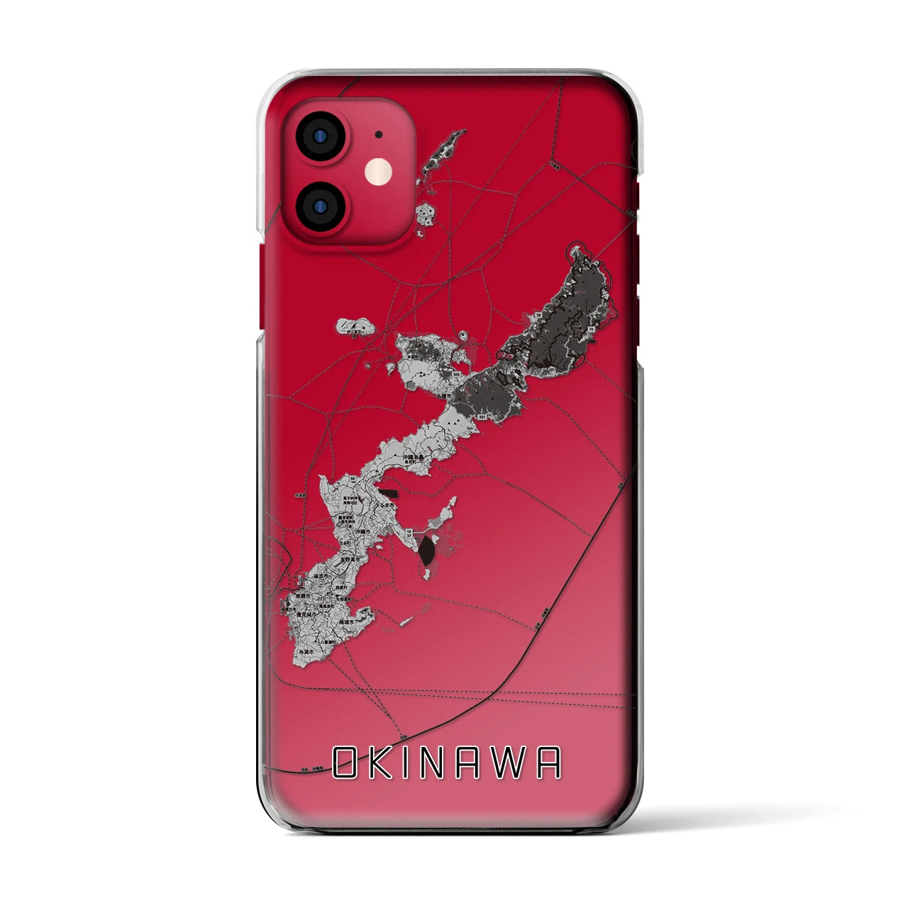 【沖縄2(沖縄県)】地図柄iPhoneケース(クリアタイプ)